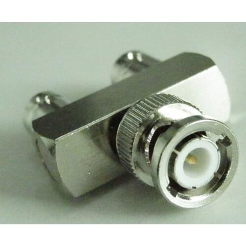 3 way Y triple BNC male to female Jack Plug T RF adapter Coaxial Cable connector converter