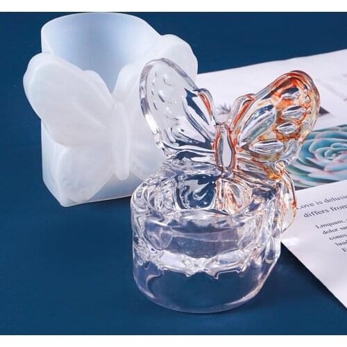 3D Butterfly Box Mirror Silicone Mold For Uv Resin Epoxy Mold Art Supplies Uv Gift Box Jar Jewelry Tools For Resin Making