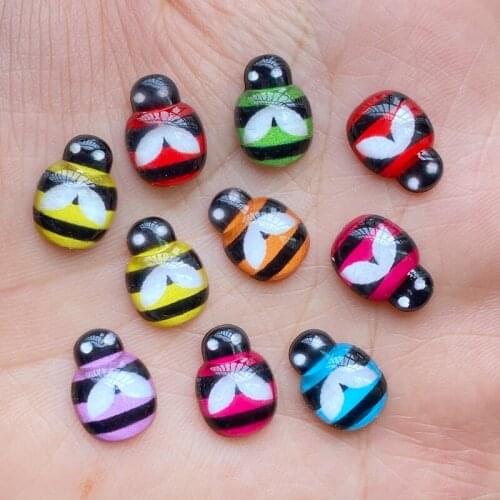 60Pcs New Mixed Cute Mini Insect Flat Back Resin Art Supply Decoration Charm Craft Hair Bow Accessories J40