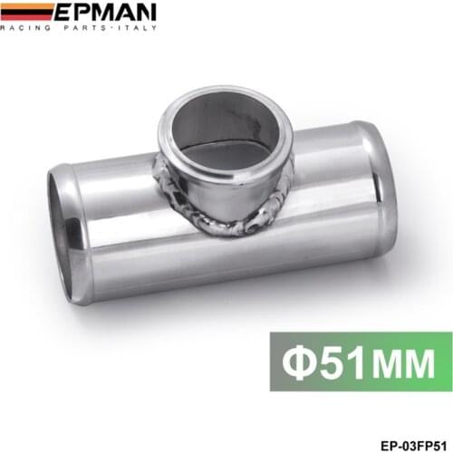 Aluminium blow off valve adapter T pipe fitting 51mm 2" For Tail 50mm BOV EP-03FP51