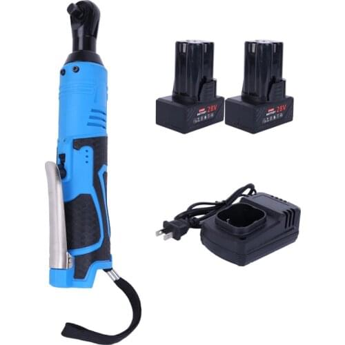 Cordless Electric Wrench 12/18/28V Ratchet Wrench Removal Screw Nut Car Repair Tool 90° Right Angle Rechargeable Electric Wrench