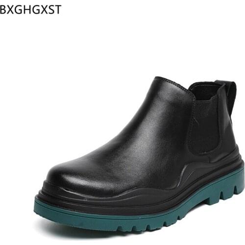 Fashion Platform Boots for Men Male 2021 Ankle Boots Man Luxury Designer Men Casual Shoes Black Chelsea Boots Men Zapatos Hombre