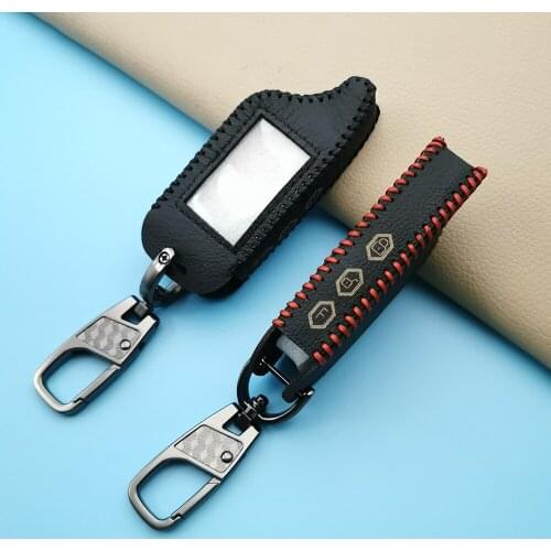 3 Buttons Car Alarm System Key Cover Style Leather Case For TAMARACK Pandora DXL3000 Remote Control Accessories