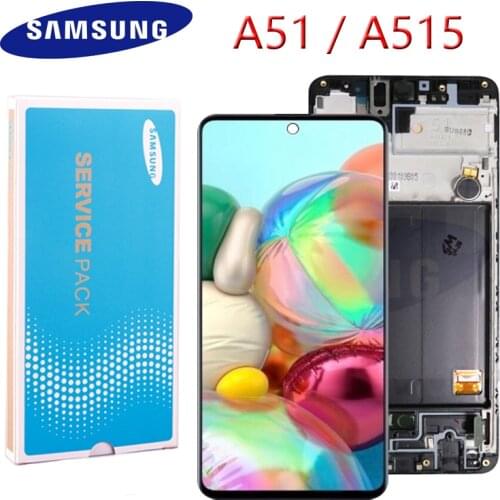 SUPER AMOLED 6.5'' Display For Samsung Galaxy A51 LCD A515 Lcd A515F A515F/DS A515FD Touch Screen Digitizer Assembly