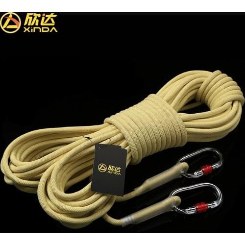 P302-8mm Cable drop equipment Kevlar wear-resistant rock climbing rappelling rope static rope climbing rope outdoor safety rope