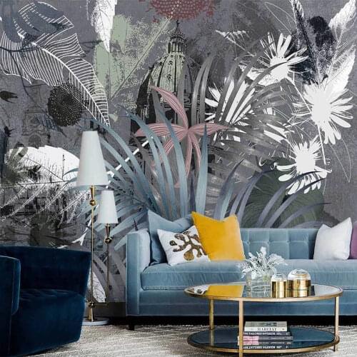 Custom 3D Photo Wallpaper Mural Papel De Parede European Style Retro Nostalgic Tropical Plant Bedroom Living Room Wall Painting