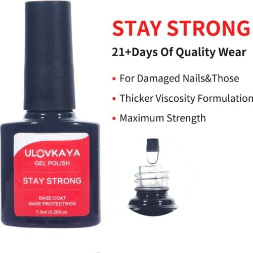 Ulovkaya 7.3ml Soak Off Base Gel Thicker Strong Base Coat Long Lasting Shiny Bond For Nail Art Manicure Varnish Nail Gel Polish