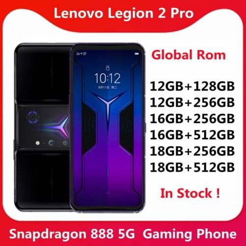 Global Rom Lenovo Legion 2 Pro 5G Gaming Phone 6.92'' 1400Hz AMOLED E4 Screen 5500mAg Battery Snapdragon 888 NFC Google Play