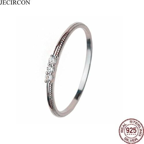 JECIRCON Rings With Cubic Zirkonia For Women