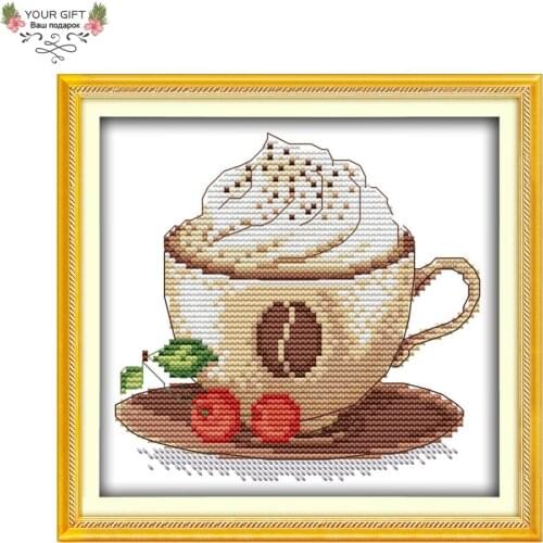 Your Gift 14CT 11CT Counted and Stamped Ice Cream Needlework Needlepoint Embroidery DIY Cross Stitch kits for Home Decor J301(2)