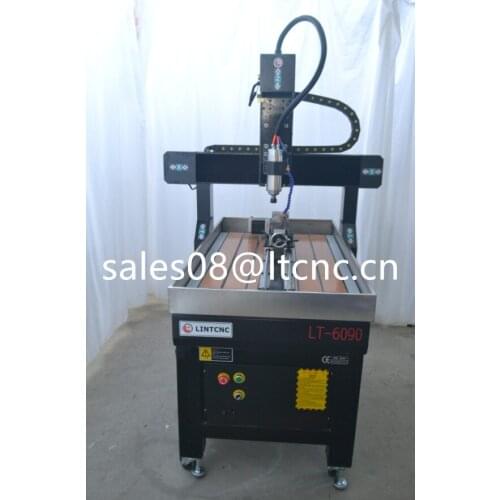 China made 3kw mini cnc router 6090 600*900mm 4 axis with wheels