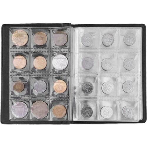 Fashion Solid 120 Collecting Collection Coin Penny Money Storage Album Book Holder Case