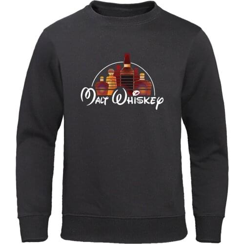 2019 Autumn Winter Hoodie Sweatshirt Men Malt Whiskey Print Raglan Hoodies Funny Alcohol Streetwear Hip Hop Sweatshirts Mens