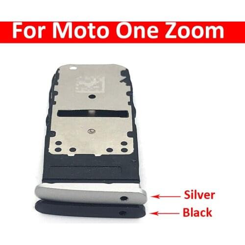 New SIM Card Tray Slot Holder Adapter Accessories For Moto One Zoom Replacement Spare Parts