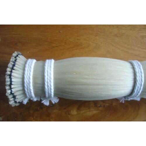 NEW Natural white Stallion Mongolia violin bow hair hank 100 hanks horse tail hair