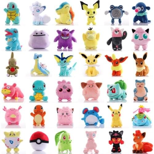 Pokemon Plush Toys Doll Pikachu Peluche Stuffed Doll Anime Charmander Squirtle Bulbasaur Jigglypuffs Eevee Snorlax Gift For Kids