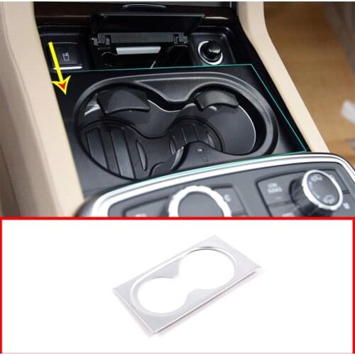 Carbon Fiber Center Console Cup Holder Frame Trim Interior Accessories For Mercedes Benz ML GLE GL GLS Class W166 X166 2013-2019