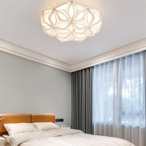 Simple and warm Creative Colorful PVC Flower Ceiling lamps Bedroom Decor Remote Control Dimmable LED Ceiling Wall Light Fixtures