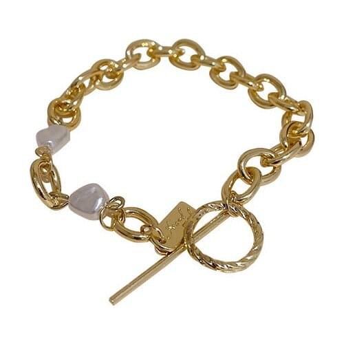 RZ099 Trendy Design Simple Geometric Pearl Bracelet Cold Wind Fashion Jewelry Women