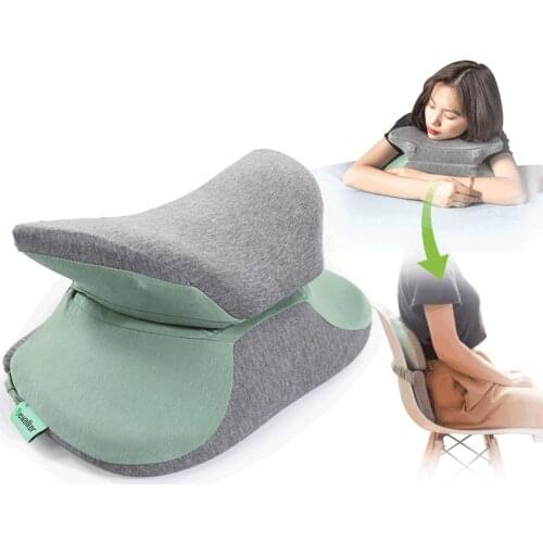 Foldable Memory Foam Nap Pillow For Desk Head Supporter Waist Protection Seat Cushion Headrest Travel Neck Pillow Bedding