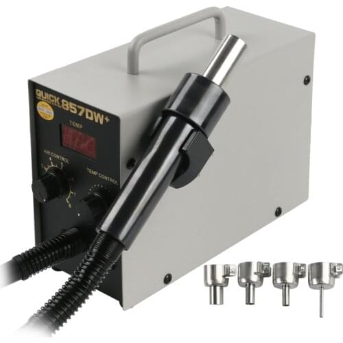 Original QUICK 857DW+ Hot Air Gun SMD Rework Station LED Digital Display Desoldering Station For SMD,SOIC,CHIP,PLCC,BAG Repair