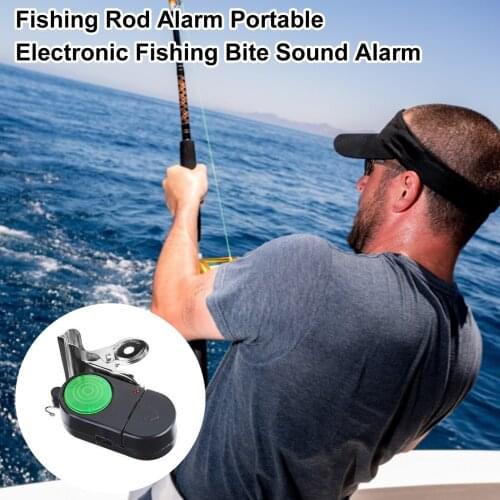 2PCS Fishing Rod Light Alarm Portable Electronic Fishing Bite Reminder Sound Alarm Small Portable Dual Alarm Aparejo De Pescar