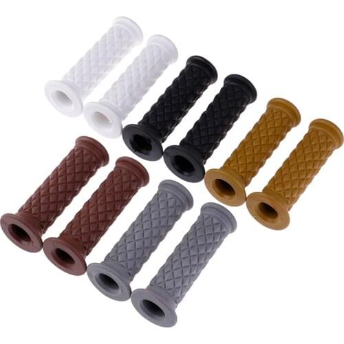 Vintage Motorbike Hand Grips Rubber Scooter Handle Bar For Honda Harley Moto Handlebar Cafe Racer Motorcycle Grip 1.6"*4.9" New