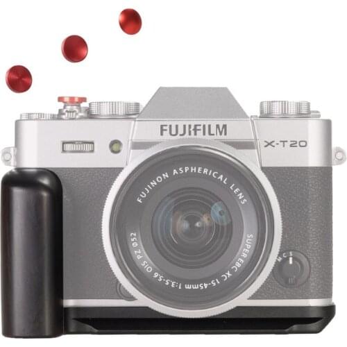 WEPOTO Fujifilm X-T10 X-T20 X-T30 Hand Grip Metal Ebony Wood GP-XT20