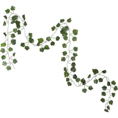 200cm green silk artificial Hanging ivy leaf garland plants vine leaves diy For Home Wedding decoration Garden Party Decor