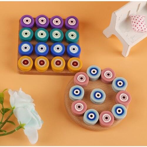 Kovict 10PCS Baby Teething Toys Cartoon Angel Eyes Animal Baby Teether Rodent For Pacifier Chain Food Grade Toys Baby Teether