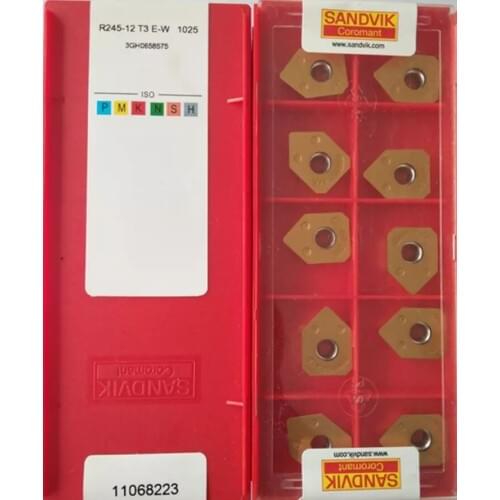 10PCS CARBIDE INSERTR R245-12T3E-W1025