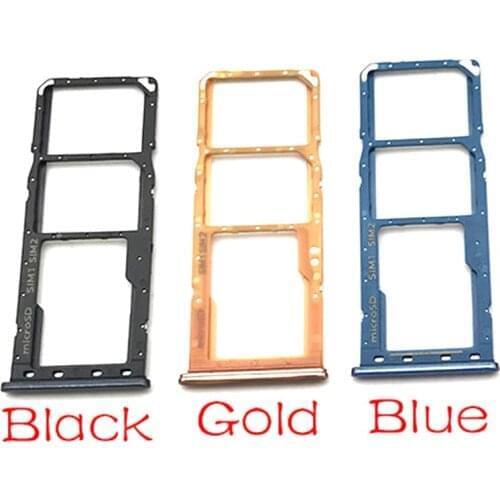 10pcs/lot SIM Card Tray Slot Holder + Micro SD Memory For Samsung Galaxy A20 A30 A50 A205F A305F A505F A205 A305 A505