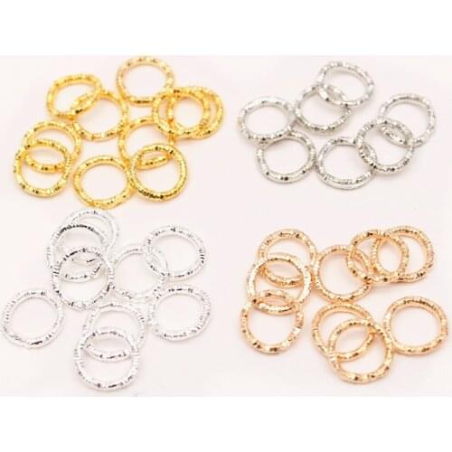 100pcs Fashion Handmade 4 Colors Twisted Jump Rings 8mm 10mm 12mm Metal Connection Split Rings Accessories DIY Jewelry Making