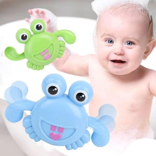 2Pcs Cute Manual Swimming Pool Crab Animal Shape Clockwork Wind-up Model Kids Play Water Bath Toy