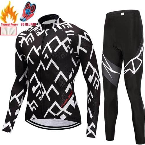 2018 Winter Cycling Clothing Thermal Fleece MTB Maillot Ciclismo Hombre Cycling Jersey Mens Bike Fitness Sportswear DT07 XS-3XL