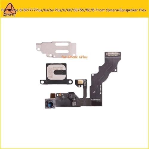 25Pcs Teste Little Camera Flex For i Phone 7 8 6s 6 Plus 5s se 5c 5 Front Camera Proximity Sensor Flex +Earpiece+Metal Bracket