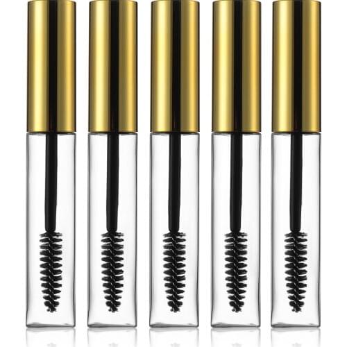 5PCS Empty Mascara Tube Eyelash Cream Vial Container Cap Liquid Eye Lashes Cosmetic 10ml Refillable Bottles DIY Makeup Tools