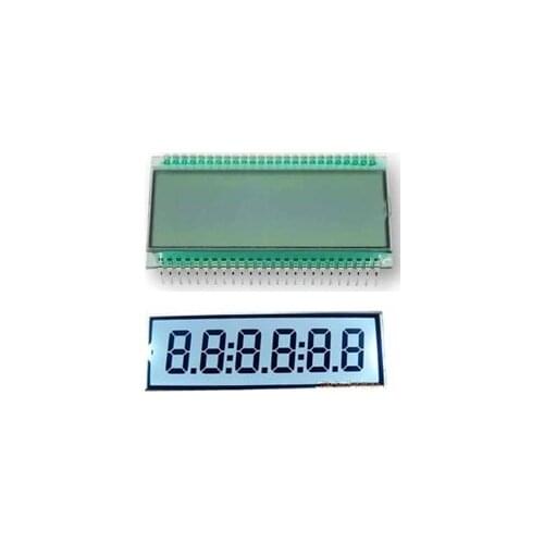 50PIN TN Positive 6-Digits Segment LCD Panel White Backlight 5V