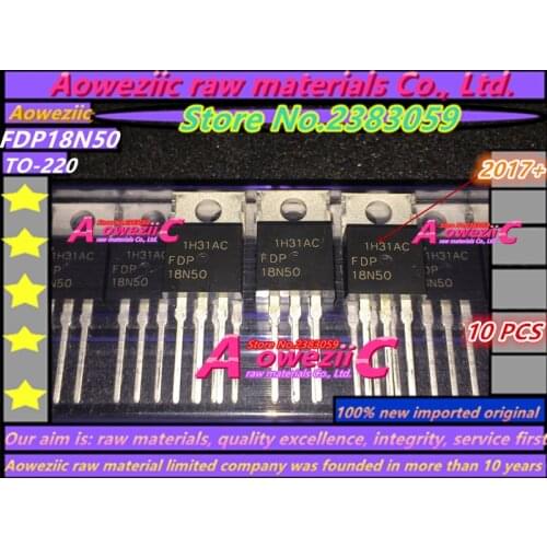 Aoweziic 2017+ 100% new imported original FDP18N50 18N50 TO-220 N channel field-effect tube 500V 18A