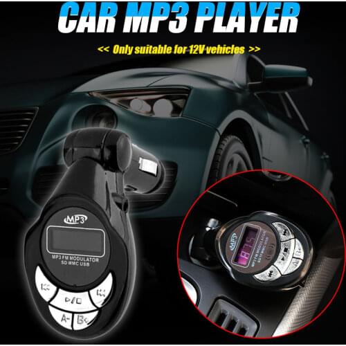 Car Bluetooth-compatible FM Transmitter USB TF Card MP3 Player with Remote Control