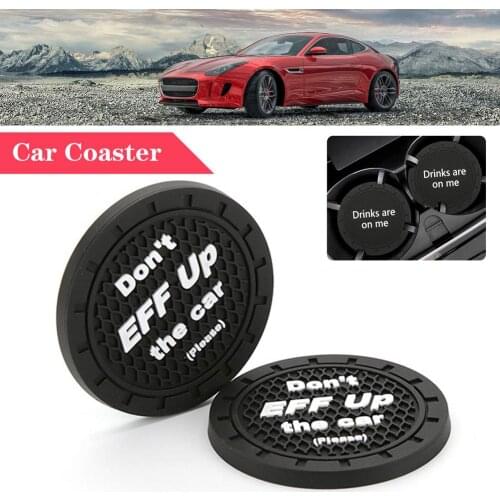 2PCS Car Water Cup Bottle Holder Anti-slip Pad Mat Eco-friendly Soft Rubber Can Be Replaced And Cleaned Interior Accessory