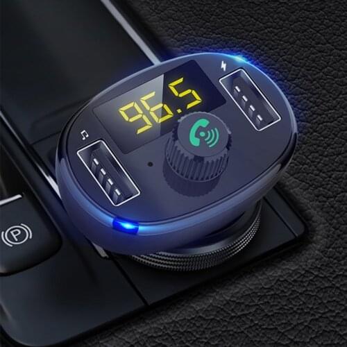 BT23 Bluetooth Car Mp3 Hands-free Player Car Cigarette Lighter Fm Card Machine Digital Display Usb Car Charger Car Supplies