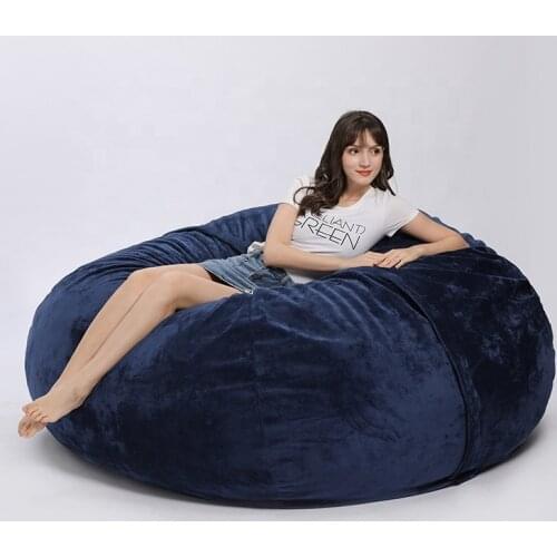 Navy blue big comfort Huge bean bag furniture large sofa for bedroom fleece couch soft bean bag for living room