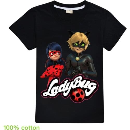 Childrens T-Shirt Children for Boys a Boy Girls Kids Shirts Child Baby Toddler Cotton Ladybug Tee Tops Clothing Short