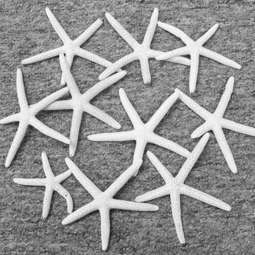 Eco-friendly Resin Beach Coastal Artificial Finger Starfish DIY Craft Ornament Decor Five Finger Beach Coastal Wedding Supplies