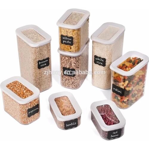 Sunroof sealed cans square transparent plastic sealed cans food cans 0.45L 1.0L 1.5L 2.0L storage tank kitchen storage container