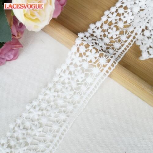 23 Yards 5cm Cotton Embroidery Lace Trim Patchwork Needlework Sewing Accessories Clothes Decoration Garment Material 856