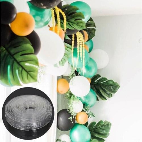 KAMMIZAD 1pc balloons chain 410 Holes PVC Rubber 5 meter/L 1.3cm/W Wedding Happy Birthday Party Christmas balloon Decorations
