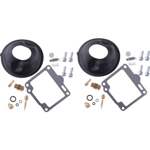 2Sets Carburetor Carb Repair Kit With Plunger Diaphragm Fit For Yamaha XV750 Virago 750 1988-1991 1992 1993 1994 1995 1996 1997