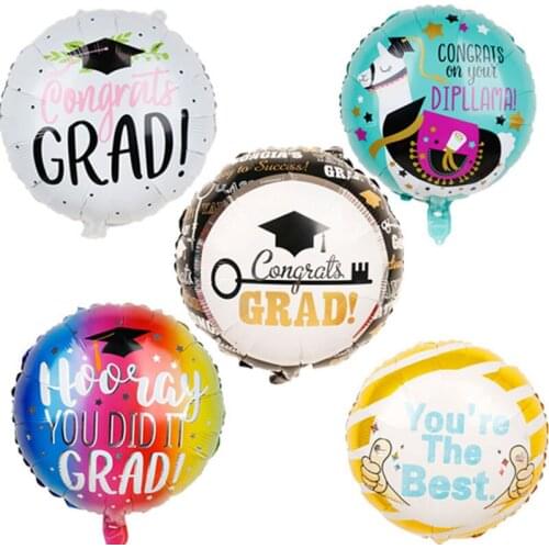 18 inch graduation party round helium balloon, graduation season school kindergarten graduation party layout ballons 50pcs/lot